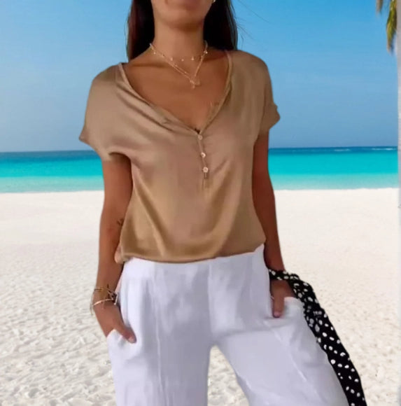 Stijlvol & Comfortabel V-Hals Shirt – Perfect voor Elke Dag