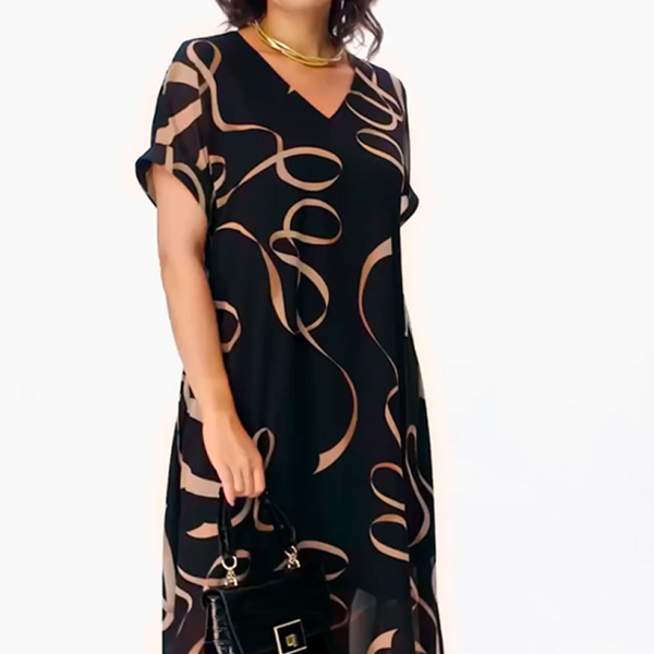 Elegante Vloeiende Midi Jurk