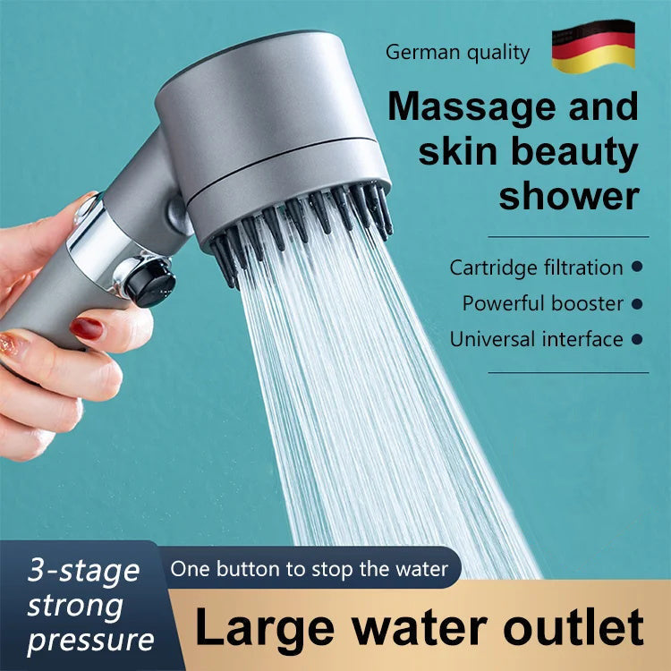Kammay Shower – 4-in-1 Luxe Douchekop voor Huidverzorging en Ontspanning