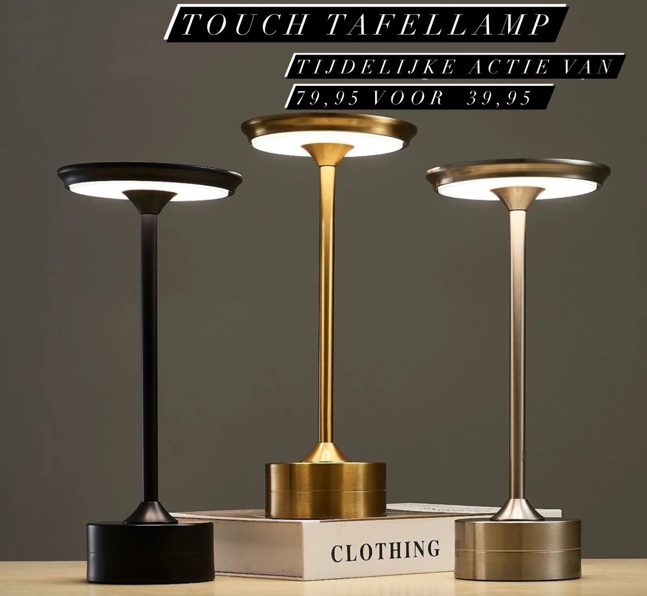 Draadloze Touch Tafellamp in Aanbieding