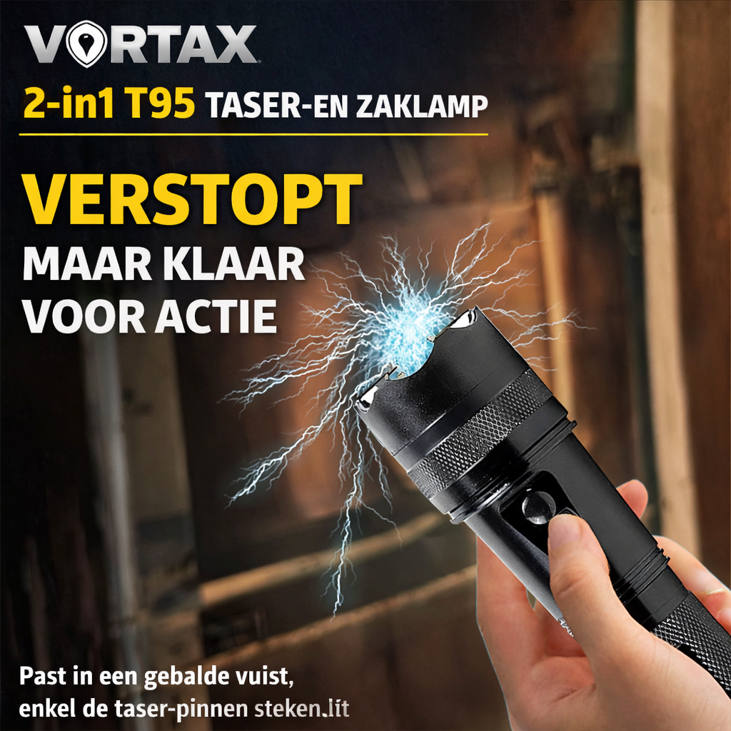 VORTAX X95 Zaklamp met Taser - 50.000 volt