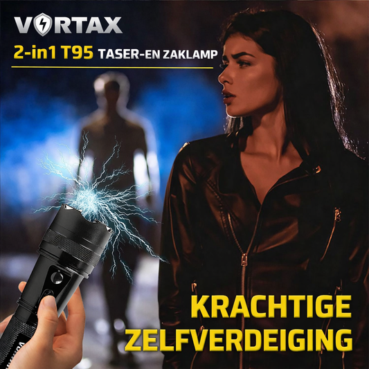 VORTAX X95 Zaklamp met Taser - 50.000 volt