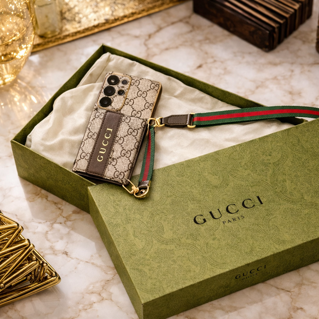 Luxe Leren Samsung Hoesje met Kaart vak & Schouderband