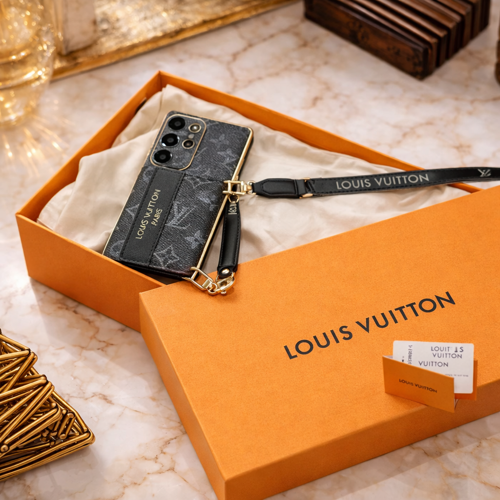 Luxe Leren Samsung Hoesje met Kaart vak & Schouderband