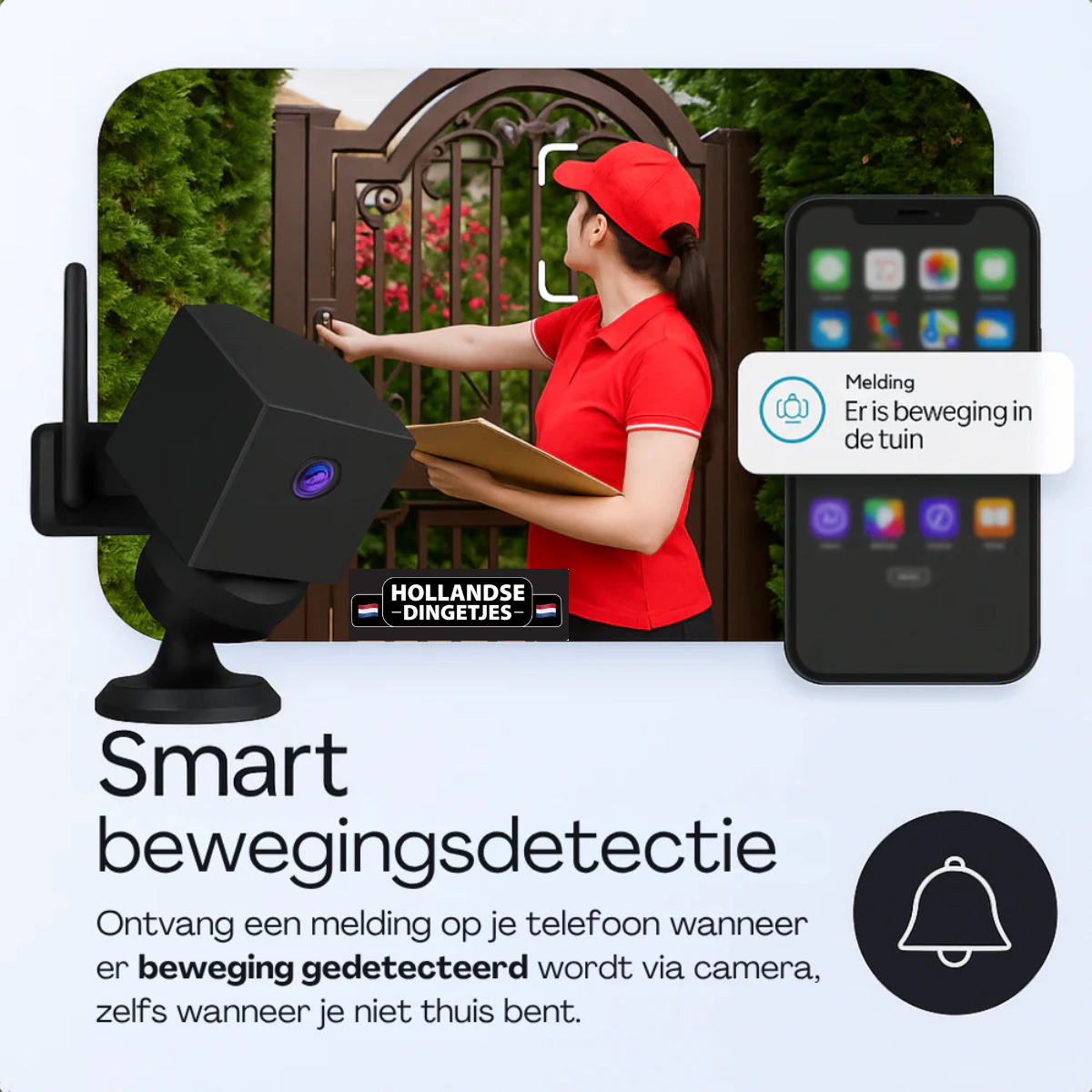 HollandCam™ | Altijd veilig – zonder wifi of stroom, direct live beeld!