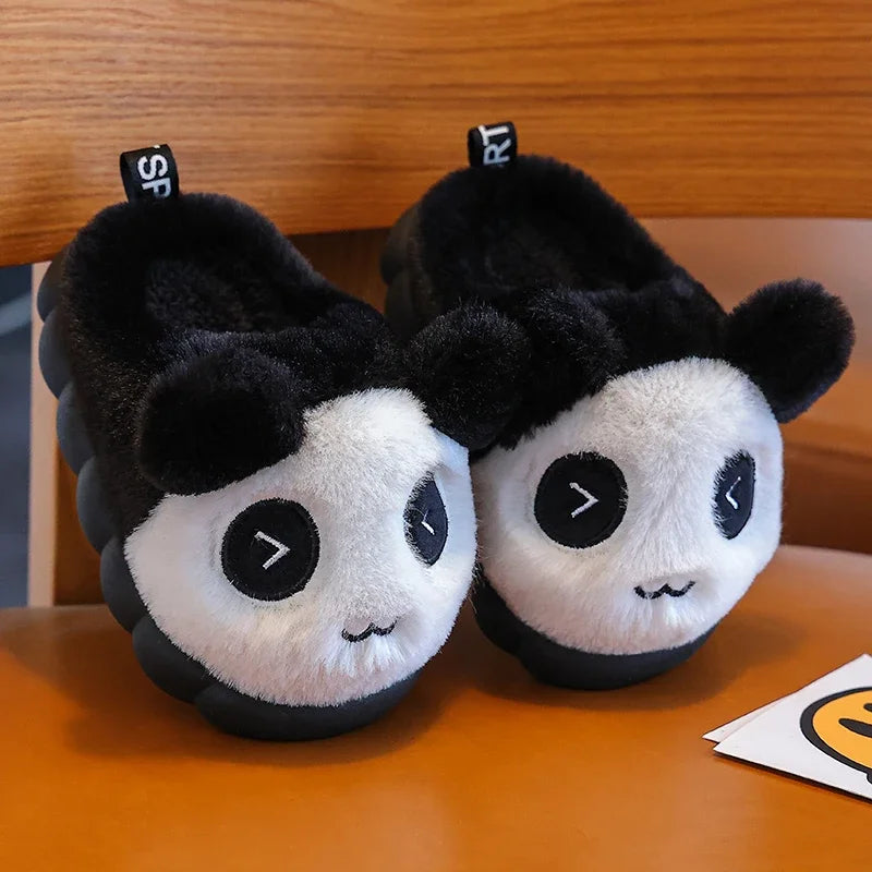 Nieuwe Kinderen Meerdere Schattige Cartoon Platte Pluche Slippers Zachte Zool Antislip Winter Warme Jongens Meisjes Indoor Huis Katoenen Schoenen