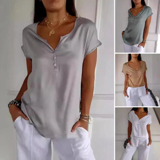 Stijlvol & Comfortabel V-Hals Shirt – Perfect voor Elke Dag
