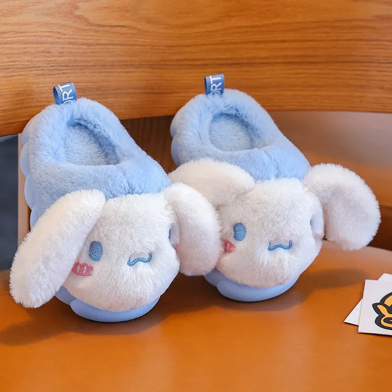 Nieuwe Kinderen Meerdere Schattige Cartoon Platte Pluche Slippers Zachte Zool Antislip Winter Warme Jongens Meisjes Indoor Huis Katoenen Schoenen