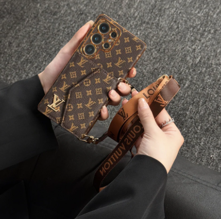 Luxe Leren Samsung Hoesje met Kaart vak & Schouderband