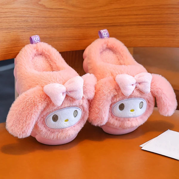 Nieuwe Kinderen Meerdere Schattige Cartoon Platte Pluche Slippers Zachte Zool Antislip Winter Warme Jongens Meisjes Indoor Huis Katoenen Schoenen