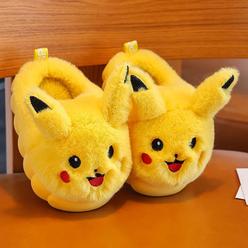 Nieuwe Kinderen Meerdere Schattige Cartoon Platte Pluche Slippers Zachte Zool Antislip Winter Warme Jongens Meisjes Indoor Huis Katoenen Schoenen