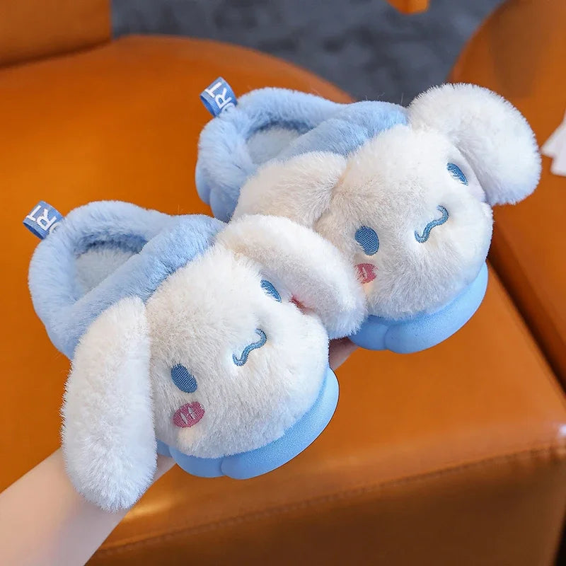 Nieuwe Kinderen Meerdere Schattige Cartoon Platte Pluche Slippers Zachte Zool Antislip Winter Warme Jongens Meisjes Indoor Huis Katoenen Schoenen