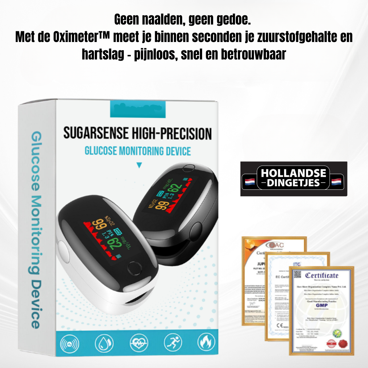 Pulse Oximeter | Meet zuurstof & hartslag zonder prikken