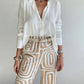 Stijlvolle Pantalon Set – Inclusief Blouse en Riem