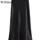 Kammay Satijnen Elegante Midi Rok