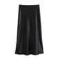 Kammay Satijnen Elegante Midi Rok